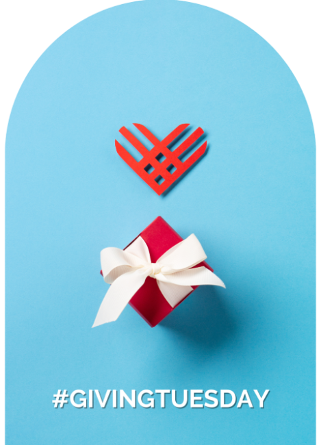 The Giving Tuesday heart icon with a gift box